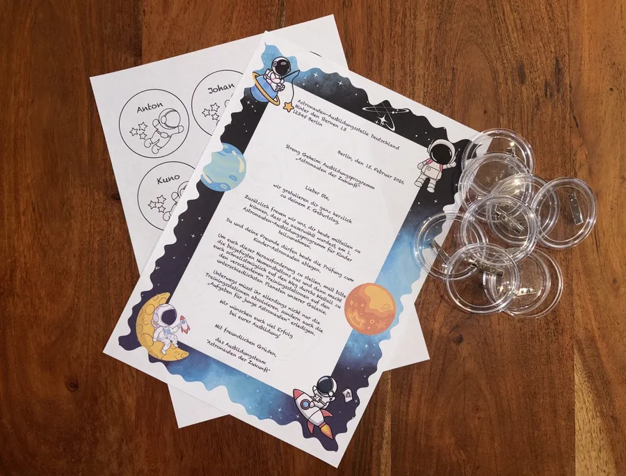 Schnitzeljagd Astronaut & Weltraum – Brief an die Kinder