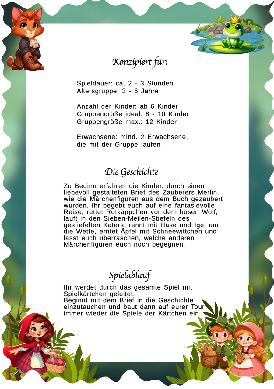 Schnitzeljagd Märchen – Spielkonzept & Ablauf