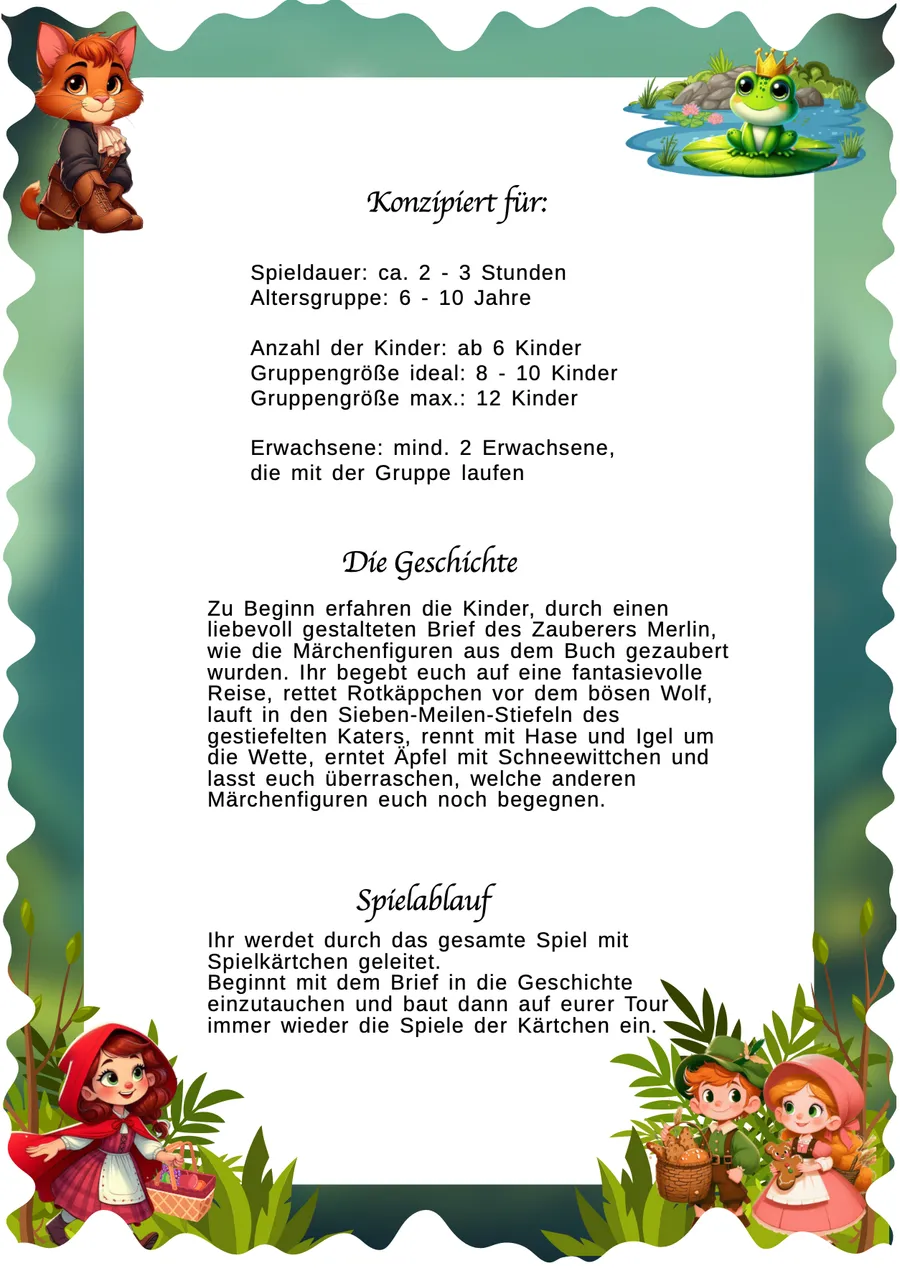 Schnitzeljagd Märchen – Spielkonzept & Ablauf